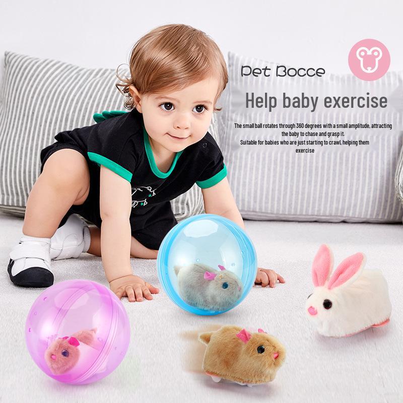 Electric Plush Hamster Spinner: Interactive Cat Teaser & Rolling Ball Toy for Fun Parent-Child Play