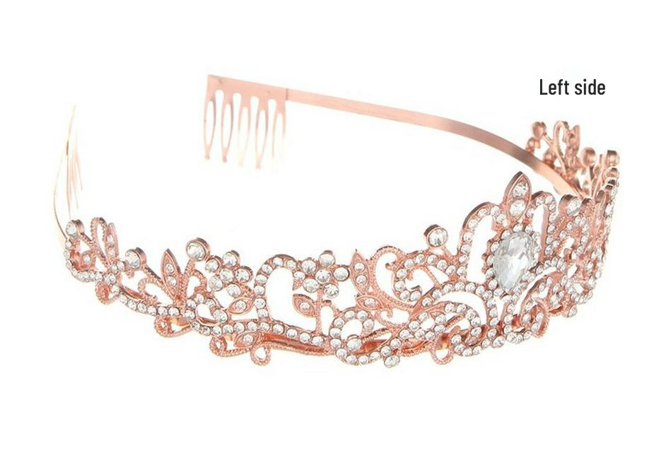 European & American Fashion Crystal Crown Bridal Headdress for Birthdays & Bachelorette Parties
