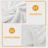 Elastic Solid Color Tablecloth Stretch Fitted Table Cover Table Protector for Outdoor Picnic Party Garden Polyester