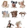 Gorro de punto para bebé infantil Hecho a mano Ganchillo Gorros con tema de animales de dibujos animados Lindo gorro con orejas Accesorios para fotografía de recién nacido
