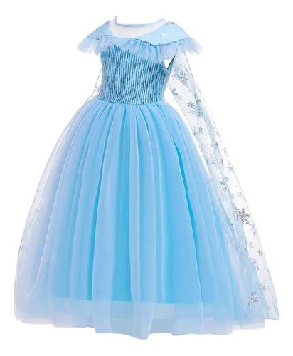 Girls Frozen Elsa Princess Dress Halloween Costume Christm