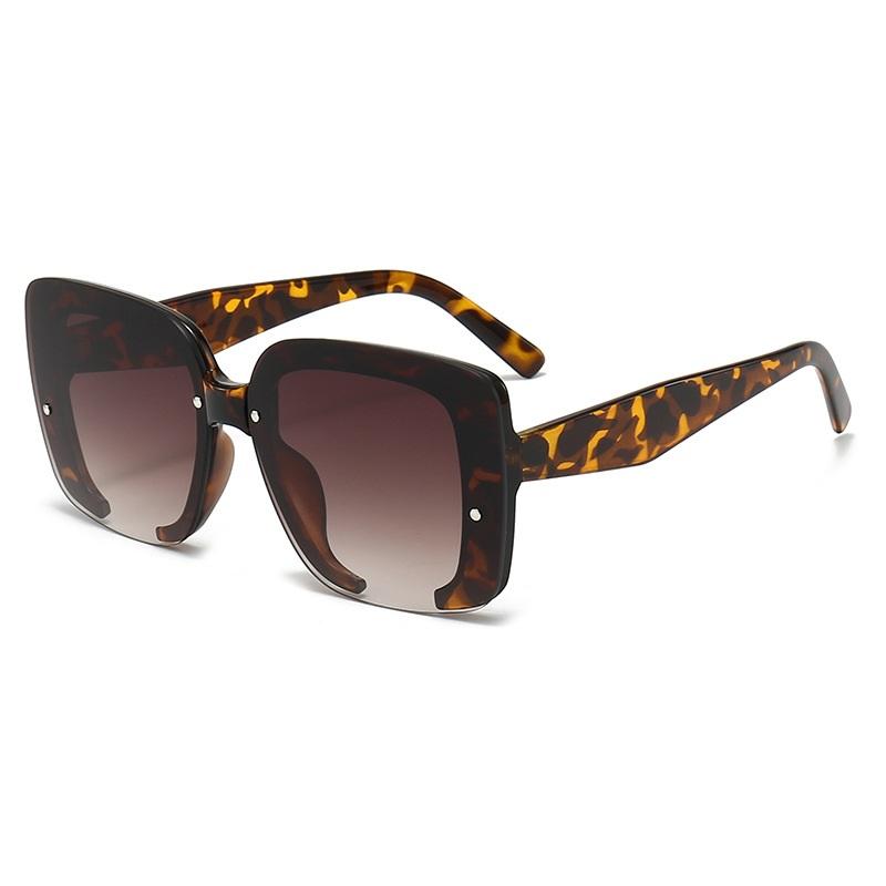 New Rimless Square Women Sunglasses Vintage Designer Fashion Men Brand Sun Glasses Big Shades Luxury Female  Uv400