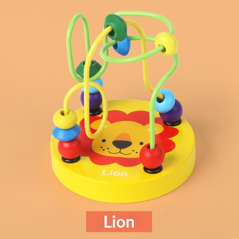 1 Stück bunte Holzachterbahn Lernkreis Spielzeug für Vorschulkinder Perlenlabyrinth Spielzeug Perfektes Geschenk für Kinder