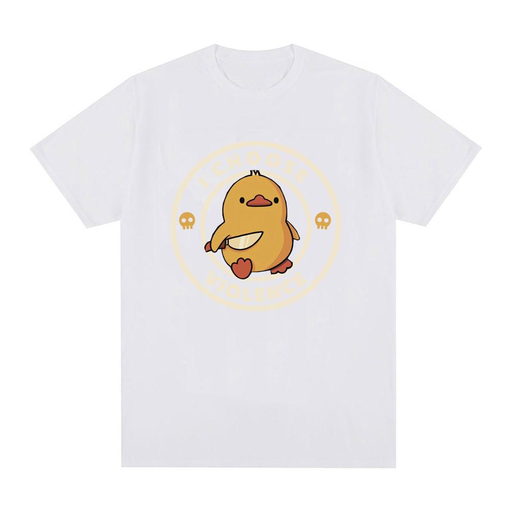I Choose Violence T Shirt Funny Duck Humor Slogan Print Short Sleeve Tshirts Men Women Cotton Loose Oversized Tshirt Cotton