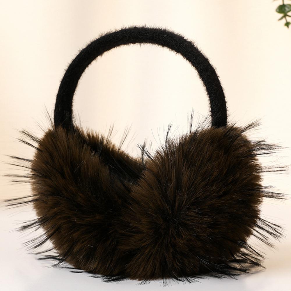 

Ear Cap Imitation Fur Plush Earmuffs Folding Foldable Ear Cover Soft Ear Mask Student Style 2