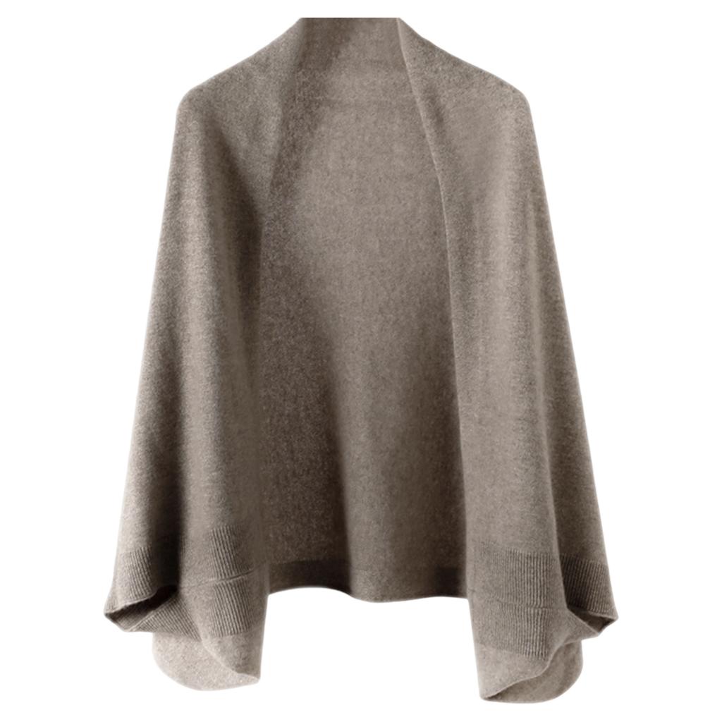 Damen Modischer Kaschmirschal Kombiniert Mit Warmem, Modischem Und Stilvollem High-End Strickcape - als Schal verwenden