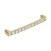 4 ks/sada Křišťálová rukojeť Moderní dvířka skříňky Diamanty Dvojitá rozteč děr 128 mm Knoflík zásuvky