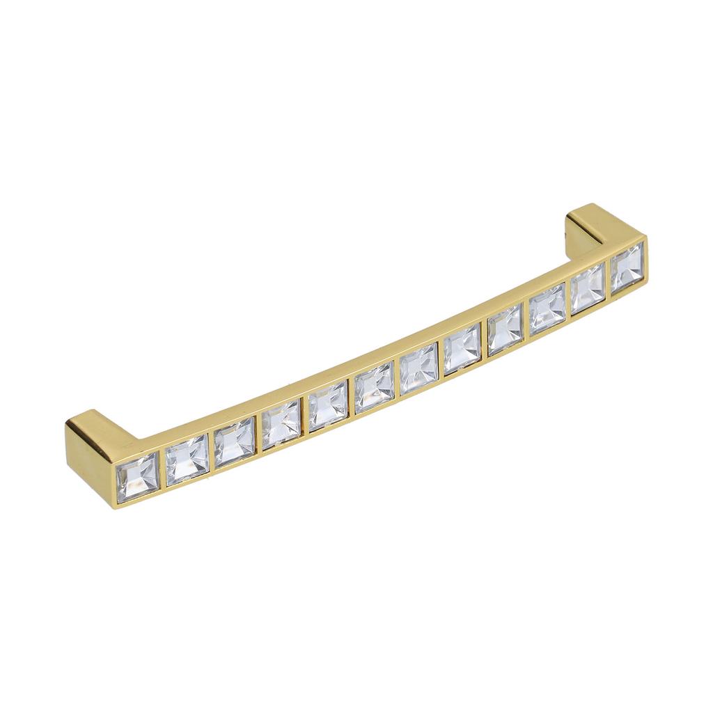 4 ks/sada Křišťálová rukojeť Moderní dvířka skříňky Diamanty Dvojitá rozteč děr 128 mm Knoflík zásuvky