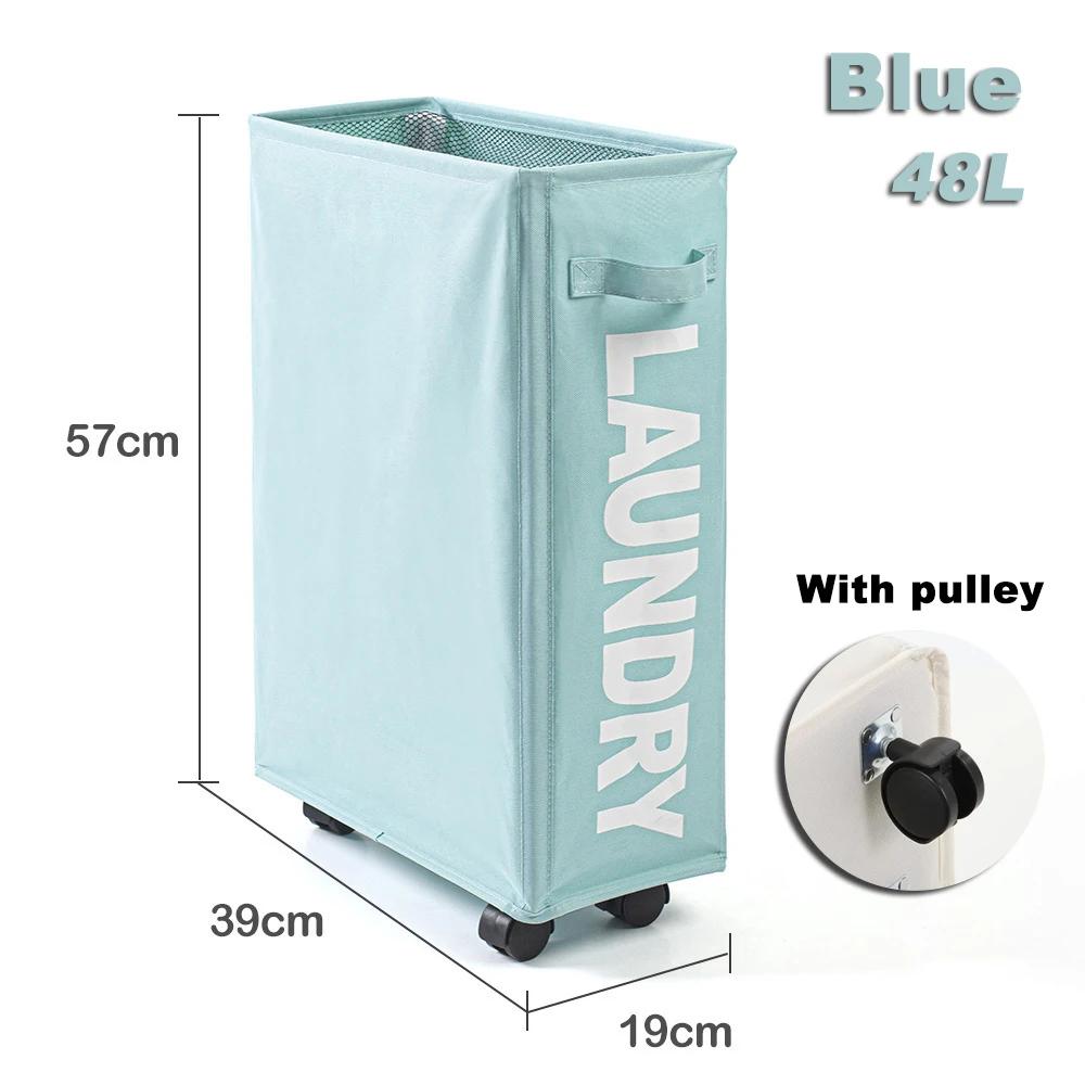 Foldable Laundry Basket Dirty Clothes Basket Clothes Organizer Yoga Storage Basket Home Assortment Box with Wheel Laundry Basket