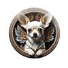 Round Metal Tin Sign Art Painting Wreath Decorative Plates Entrance Decor Gift Mask Theme For Bar Cafe Club Home Room Wall Decor