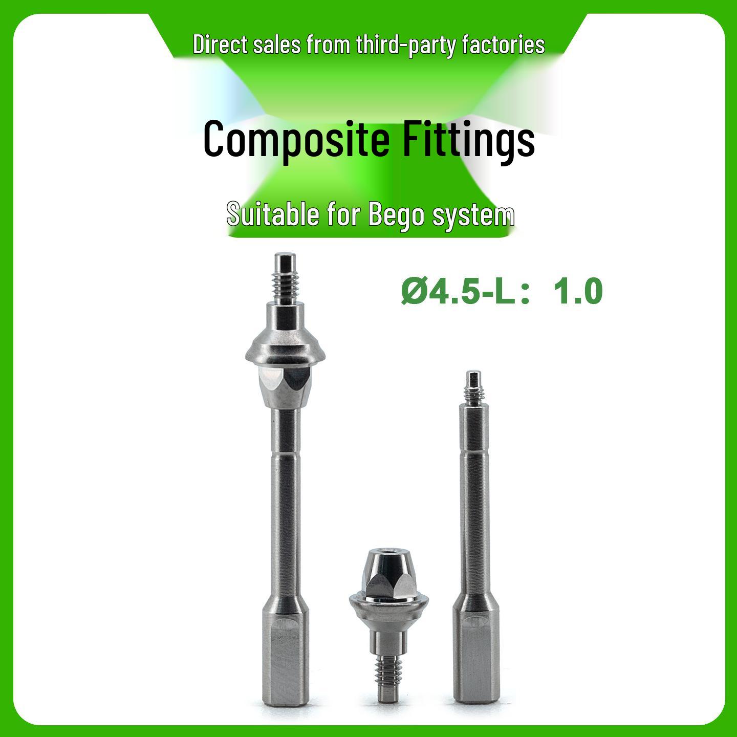 Compatible Bego Composite Right-Angle Temporary Implant Replacement Titanium Base Cap