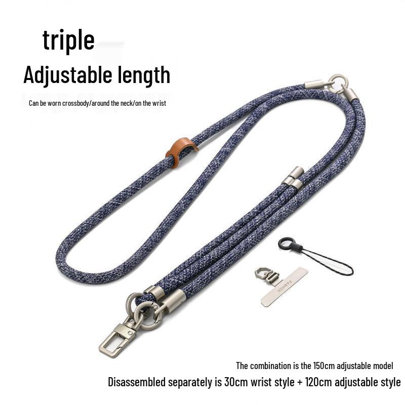 2025 Abnehmbare Verstellbare Handyhülle Lanyard Halskette - Drei-in-Eins Crossbody-Accessoire