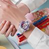 Hello Kitty Kinder-Quarz-Uhr mit Nachtlicht und Silikonarmband für Kinder Geschenk