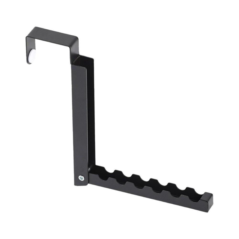 

6 Slots Clothes Drying Rack Metal Clothing Hanger Hook New Over The Door Hanger for Travel чорний