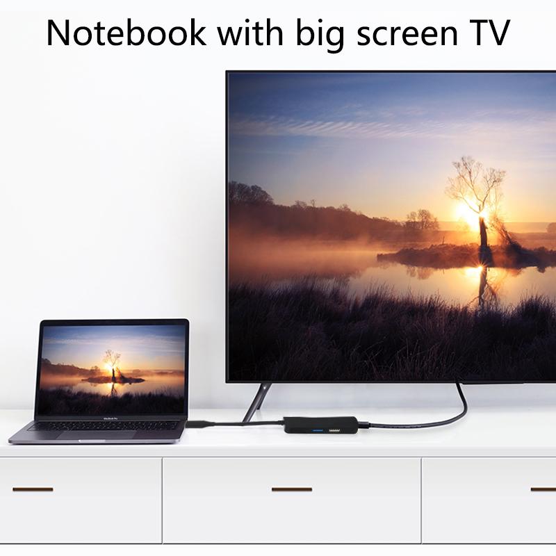 HUB Type-C To Micro USB 3.0 2.0 HDMI Thunderbolt 4 Port Splitter Adapter Compatible for MacBook Pro