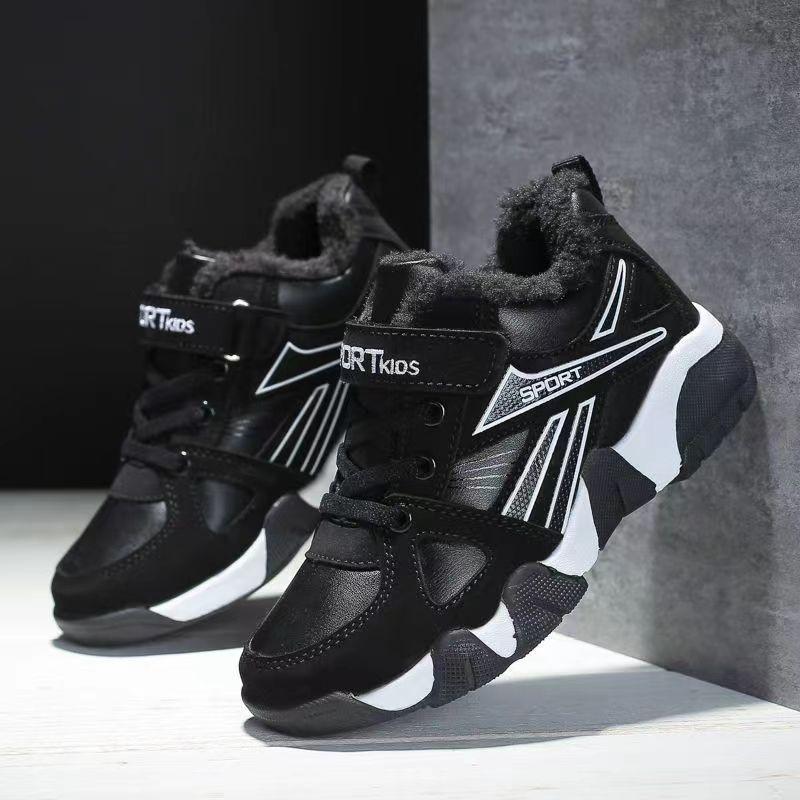 Wintersportschuhe Jungen warm neue Sportschuhe lässig Mittelschulkinder Baumwollschuhe Jungen Grundschüler