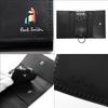 Paul Smith Personalisierter Schlüsselanhänger Intarsienstreifen Kaninchen Rindsleder 873920 Etui, Muster, 4-Ring, Leder, P652/BPS652 (Keine Personalisierung, Schwarz)