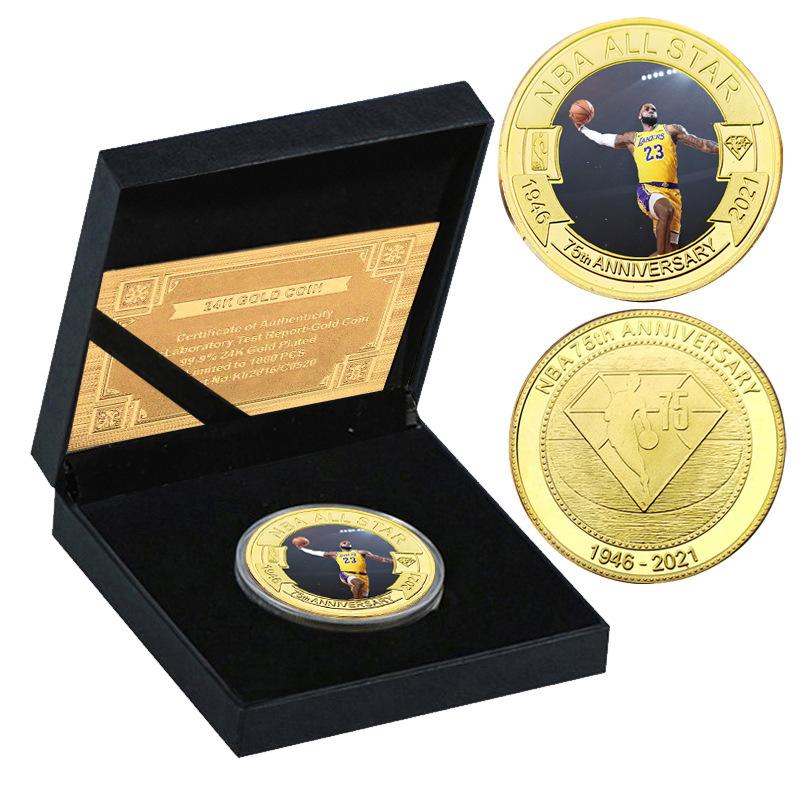 Commemorative Coins, Commemorative Medals, NBA Basketball Merchandise Gifts