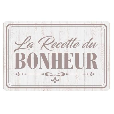 [A1896] - Placemat 'The Recipe for Happiness' Gray - 43x28 ​​cm