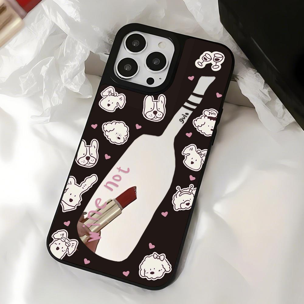 Mirror Phone Case for iPhone 15 11 13 14 for 15 16 Pro Max 12 13 16 Pro Cloud Flower and Animal Cute Style Phone Case