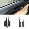 2x ABS Carbon Fiber Black Car Inner Front Handle Cover for BMW 7 F01 2009-2015