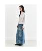 Anggae Flower Hline Skirt Blue