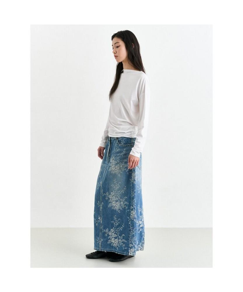 Anggae Flower Hline Skirt Blue