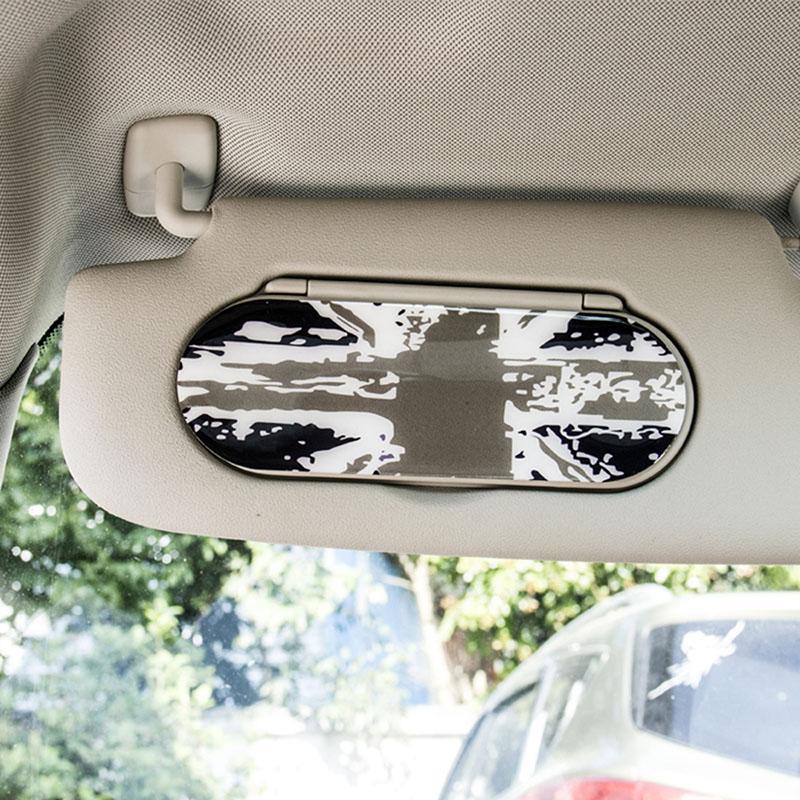 Car Epoxy Stickers Sun Visor Makeup Mirror Back Decals Decoration For Mini Cooper F55 F56 Interior Decorative
