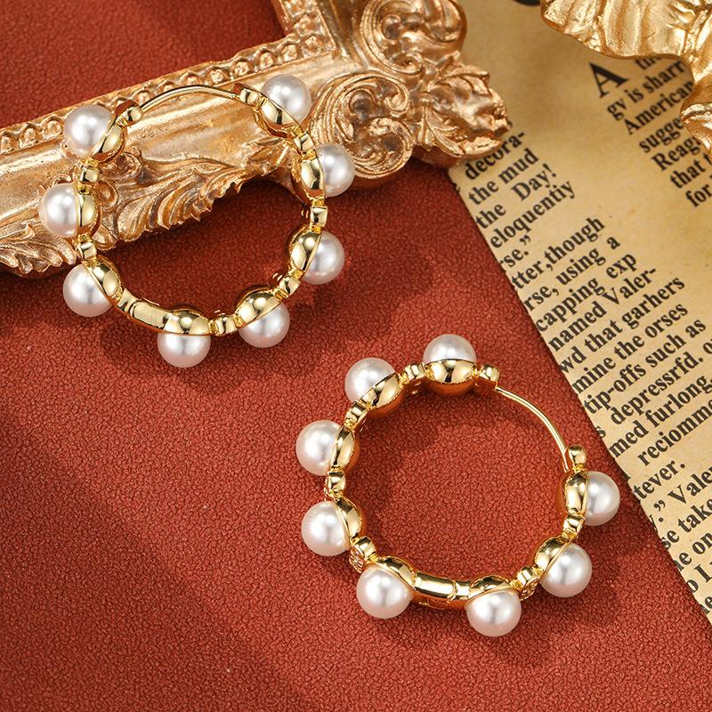 SUYU Fashion Zircon 2024 New Style Large Earring Circle Earring Simulation Zircon Simple And Luxury Fashion Zircon