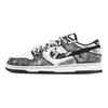 Nike Dunk Star Butterfly Slip Resistant Abrasion Resistant Low top Skateboard Shoes Unisex Gray White HF5441-100(Team773-1)