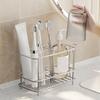 Stainless Steel Toothpaste Holder Multi-slot Electric Toothbrush Stand  Makeup Brush