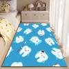 Playful Teeth Cartoon Pattern Rug Non-slip Rug Suitable for Living Room and Bedroom Sofas.