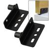 2pcs Pivot Hinges Black Concealed Shaft Door Hinge With Bushing HeavyDuty For Wood Door Cabinet Furniture Cabinet Wardrobe