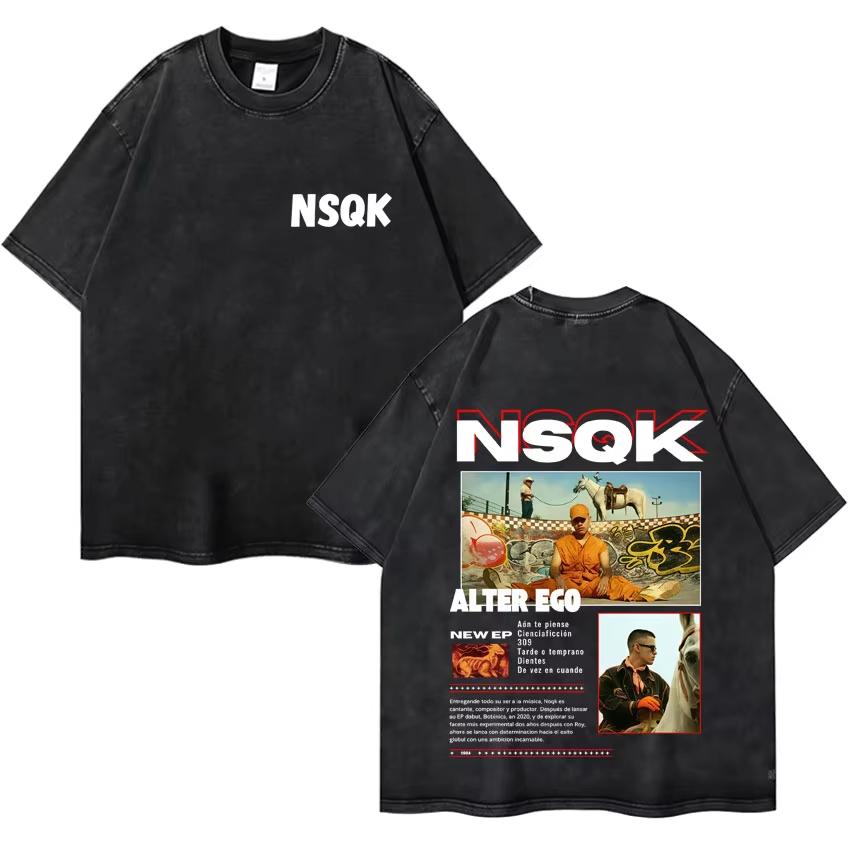Rapper Nsqk Do You Think about Me Retro Fashion Casual Vintage Tshirt Mens Aesthetic Comfort Tshirts Pop Teenagers Y2K Tshrits