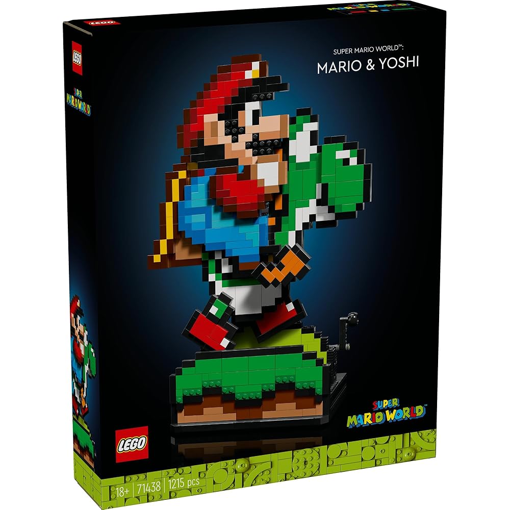 LEGO Super Mario World Mario and Yoshi 1215 Pieces Building Blocks Toy for Kids and Adults