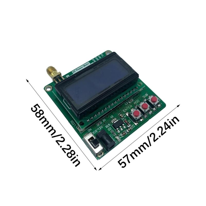 1-600MHz -75~16dBm Power Meter with LCD Display Support for External Attenuator Low Power Consumption