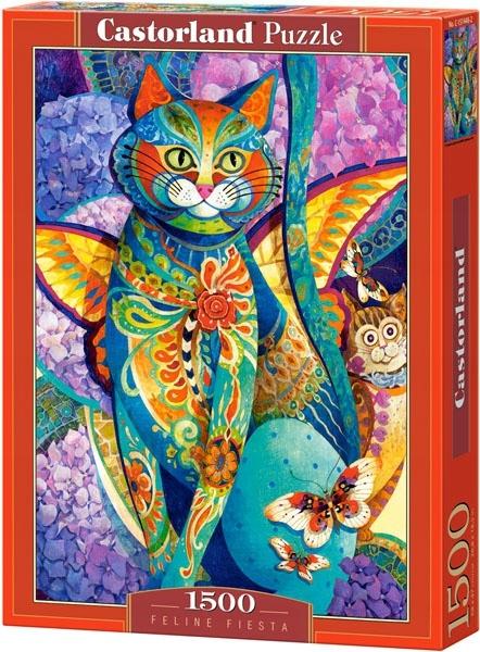 Puzzle 1500 Pieces C-151448-2 Feline Fiesta