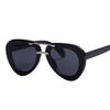 Trendy Aviator Spectacle Frame Frame Sun Glasses Glasses UV400 Unisex Sun Protection Eye Protection Versatile Street Photography Shades Glasses