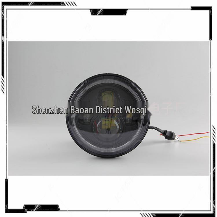 Harley Wrangler 7-inch LED Headlight with Angel Eye, DRL, and Turn Signal