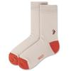 SNOOZY Skateboarder Embroidered Socks (Beige Orange)