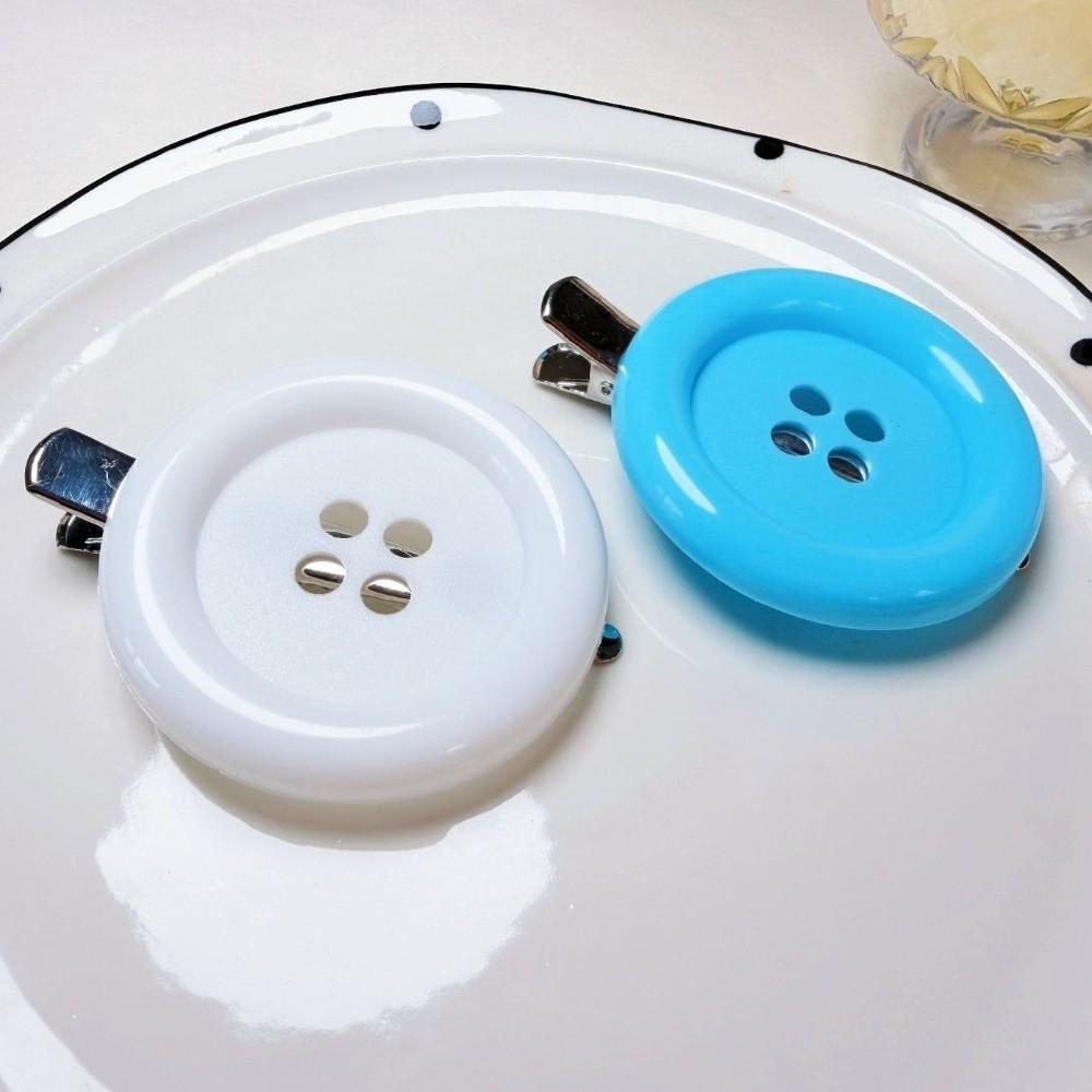 Exaggerated Hair Side Clip Colorful Hair Accessory Extra Large Button Hair Clip Daily Decoration