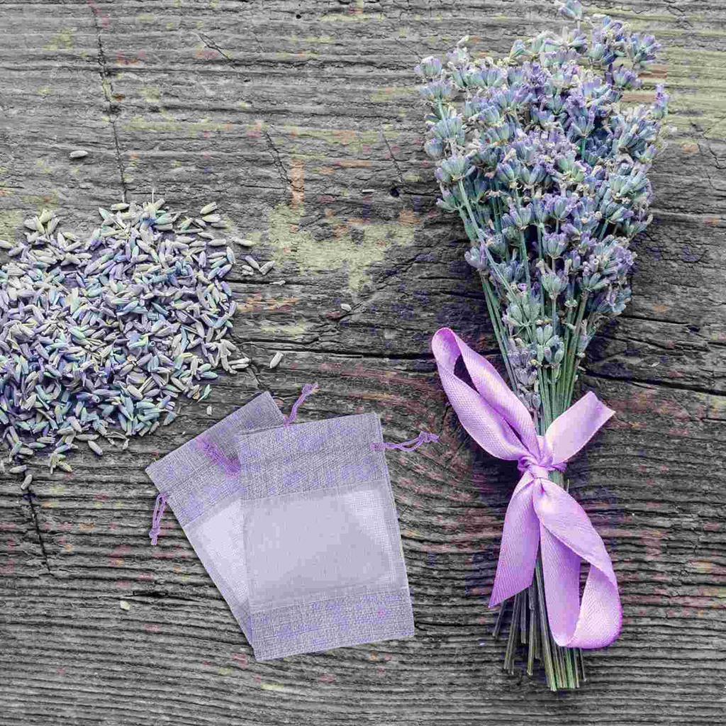10 Stück Lavendel Duftsäckchen Beutel Leer Kordelzug Schminktisch Parfüm