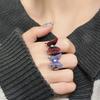 Korean style super immortal temperament dazzling butterfly ring, female niche versatile temperament opening rings