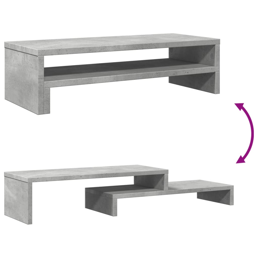 Monitor Stand Concrete Gray 54 x 22 x 15 cm Particleboard