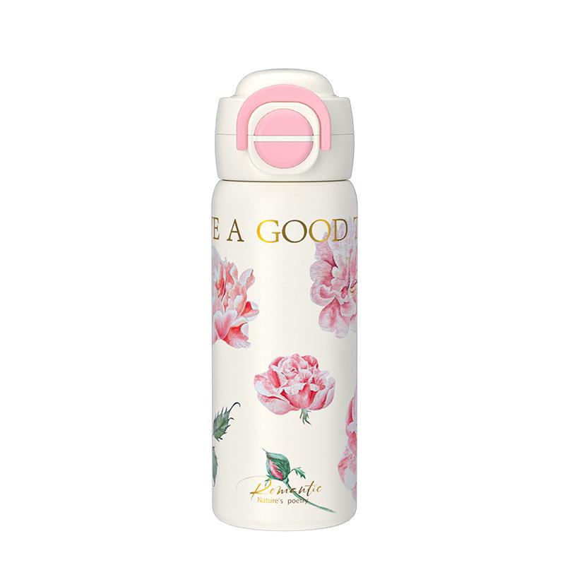 

New 316 stainless steel thermos cup women s high value double drink straw cup large capacity car portable thermal insulation water cup 550ml