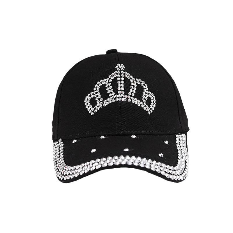 New Hat Women's Rhinestone Baseball Cap Fashion Crown Outdoor Sun Protection Visor Cap Cap Women's Hat Spot