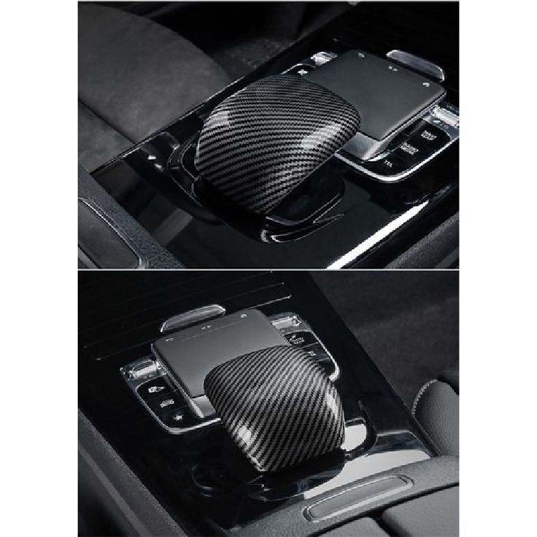 Bright ABS Carbon Fiber Style Gear Shift Knob Sticker For Benz A W177 -2024