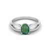 7X5 MM Oval Cut Emerald 925 Sterling Silver Solitaire Celtic Women Wedding Ring