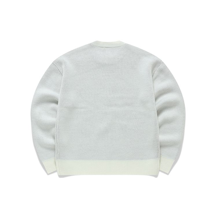 FILA Have A Good Time Series Sports Leisure Knit Sweater Men sweater Vanilla-White F11U149401F-IV