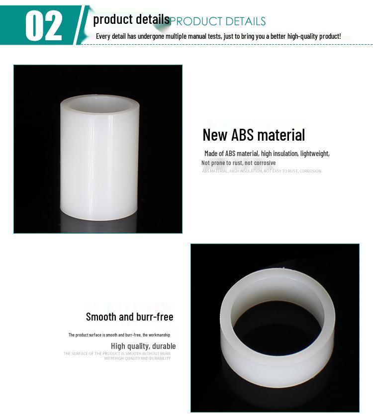 M10ABS Plastic Hollow Spacer Standoff for PC Board Insulation and Fixing.